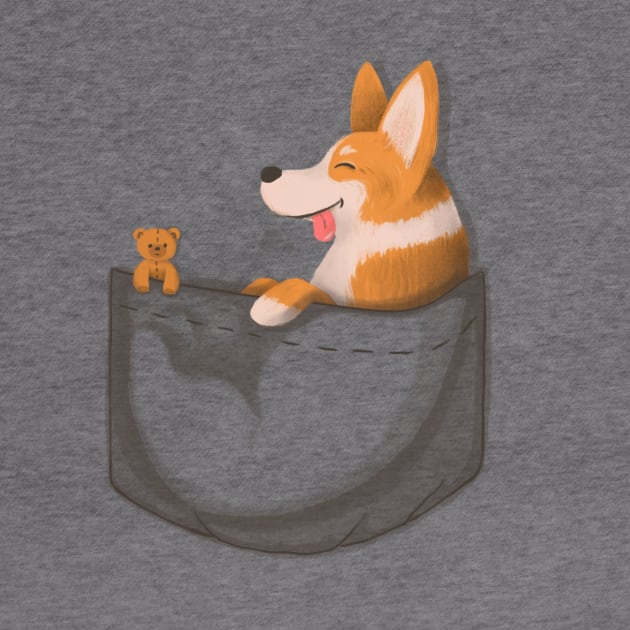 Pocket Corgi Red by CorinnaSchlachter